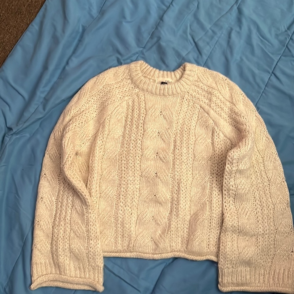 Cream crop sweater
